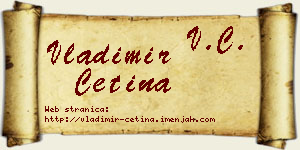 Vladimir Cetina vizit kartica